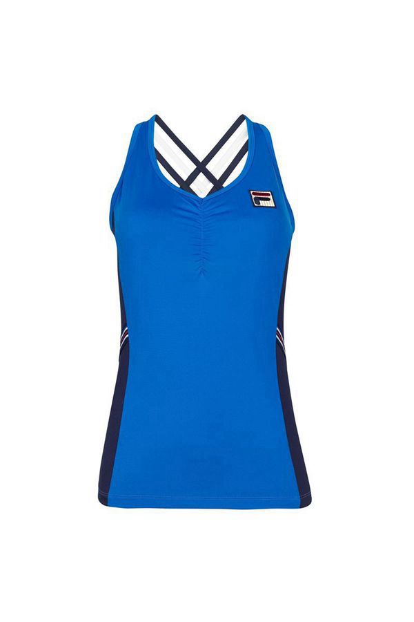 Fila Heritage Cami Women's Tops - Fluorescent Blue,NZ 649-36897